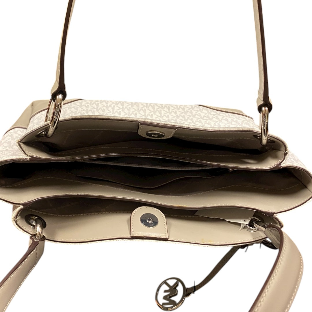 Handbag Designer By Michael Kors In Grey & White, Size:Medium