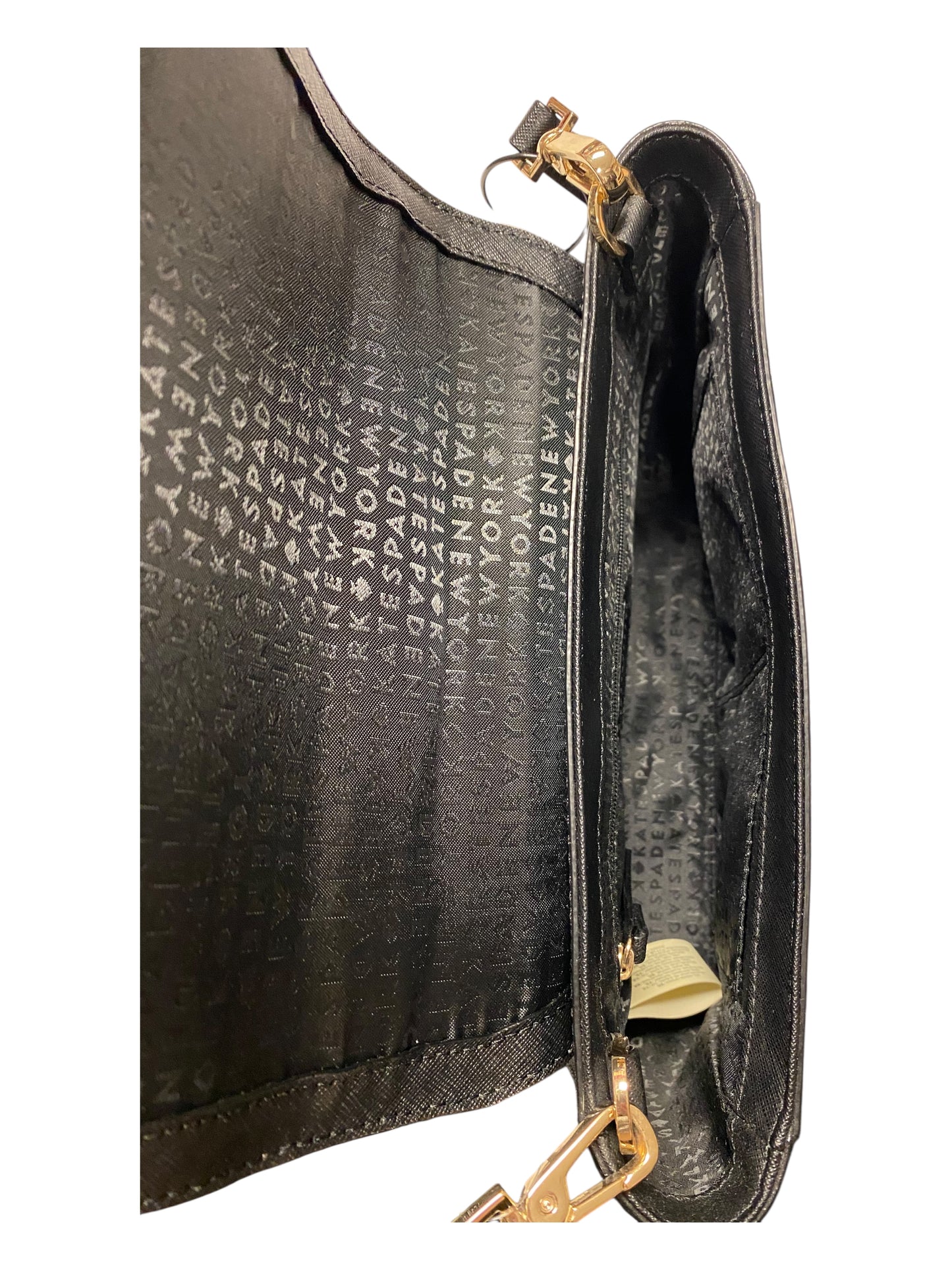 Handbag Designer By Kate Spade In Black & White, Size:Medium