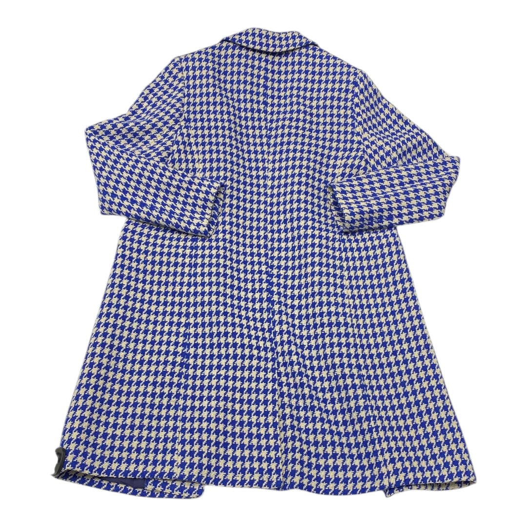 Coat Peacoat By Boden In Blue & Cream, Size:12