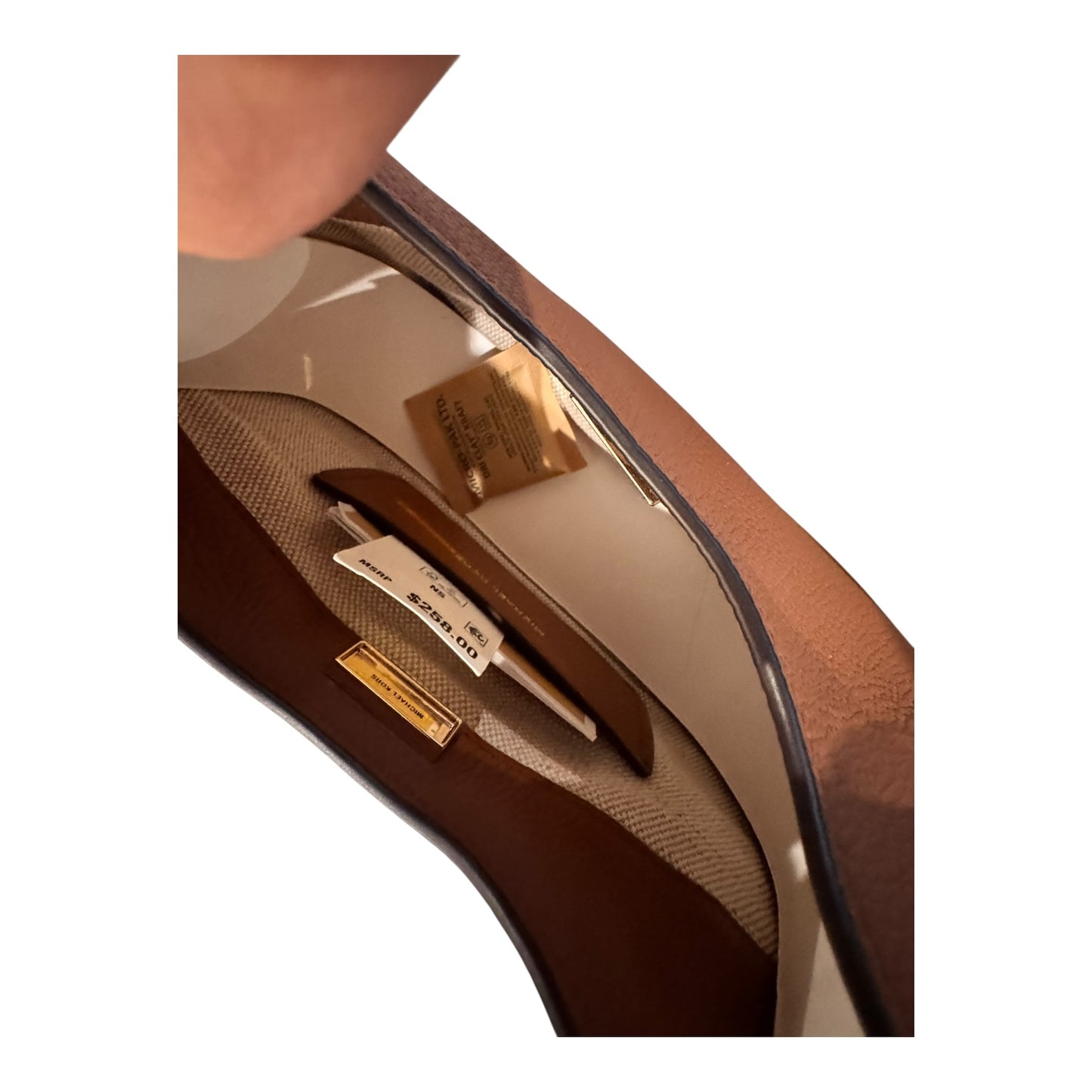 Handbag Designer By Michael Kors In Brown, Size:Small