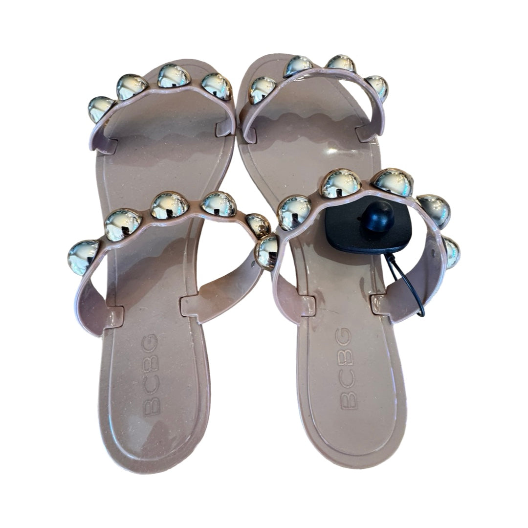 Sandals Flats By Bcbg In Brown, Size:8