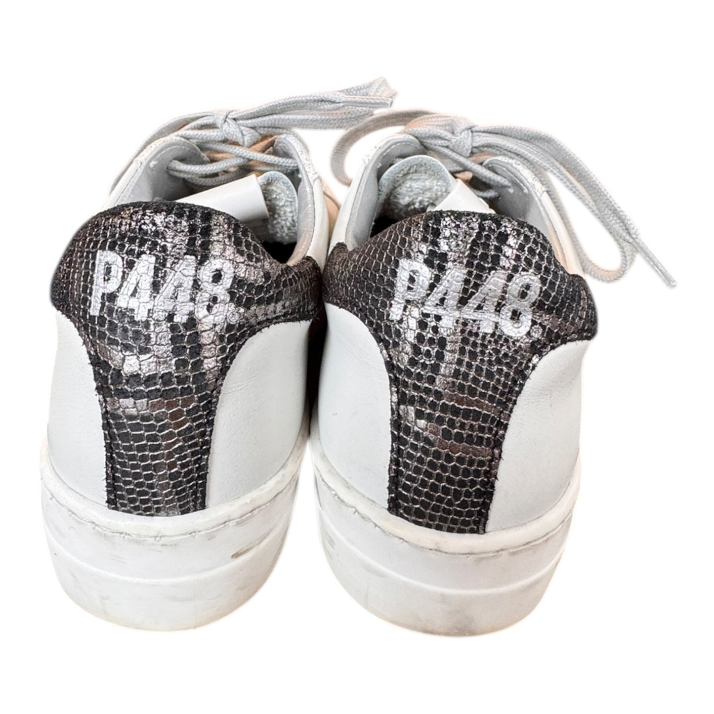 Shoes Designer By P448 In White & Black, Size:5