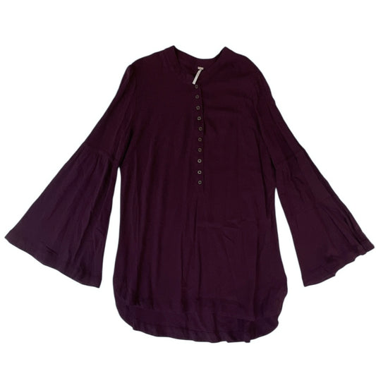 Tunic Ls By Free People In Maroon, Size:L