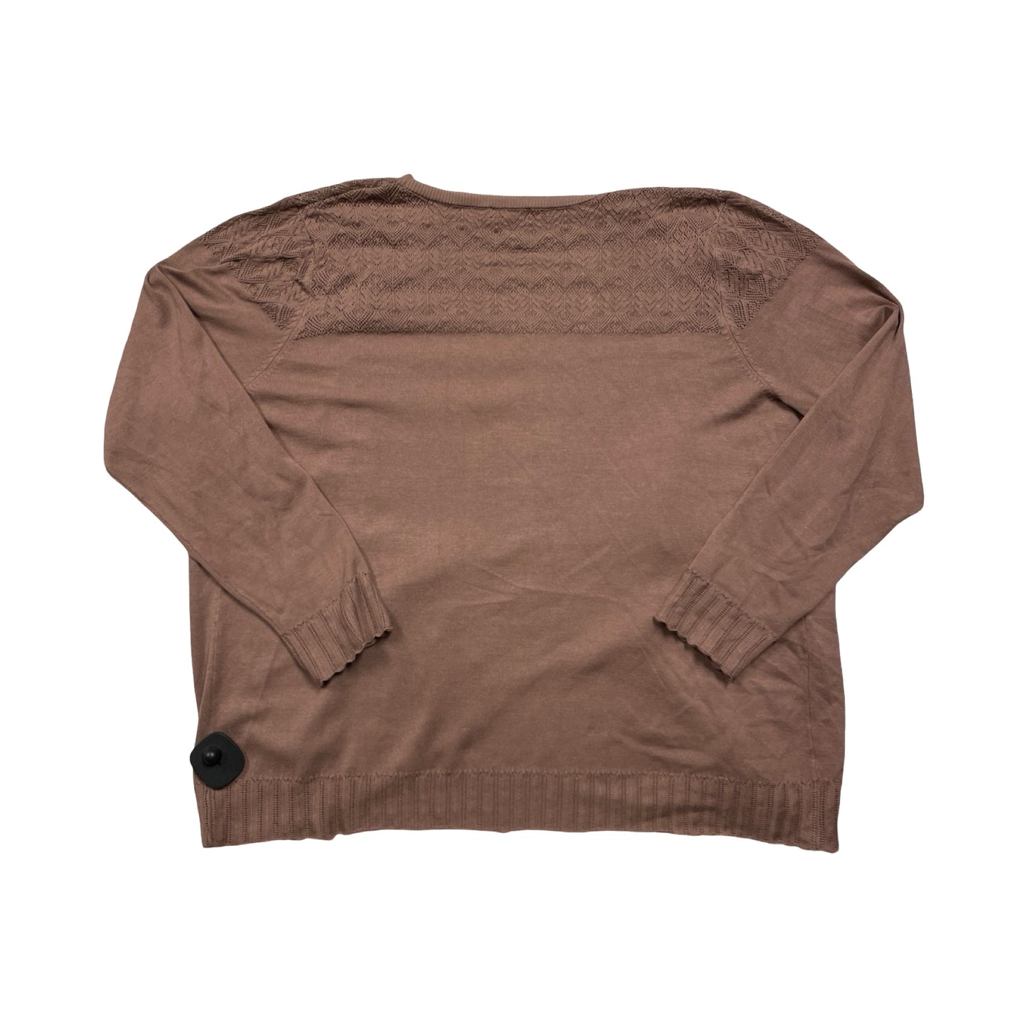 Sweater Cardigan By LETY & ME In Brown, Size:1X