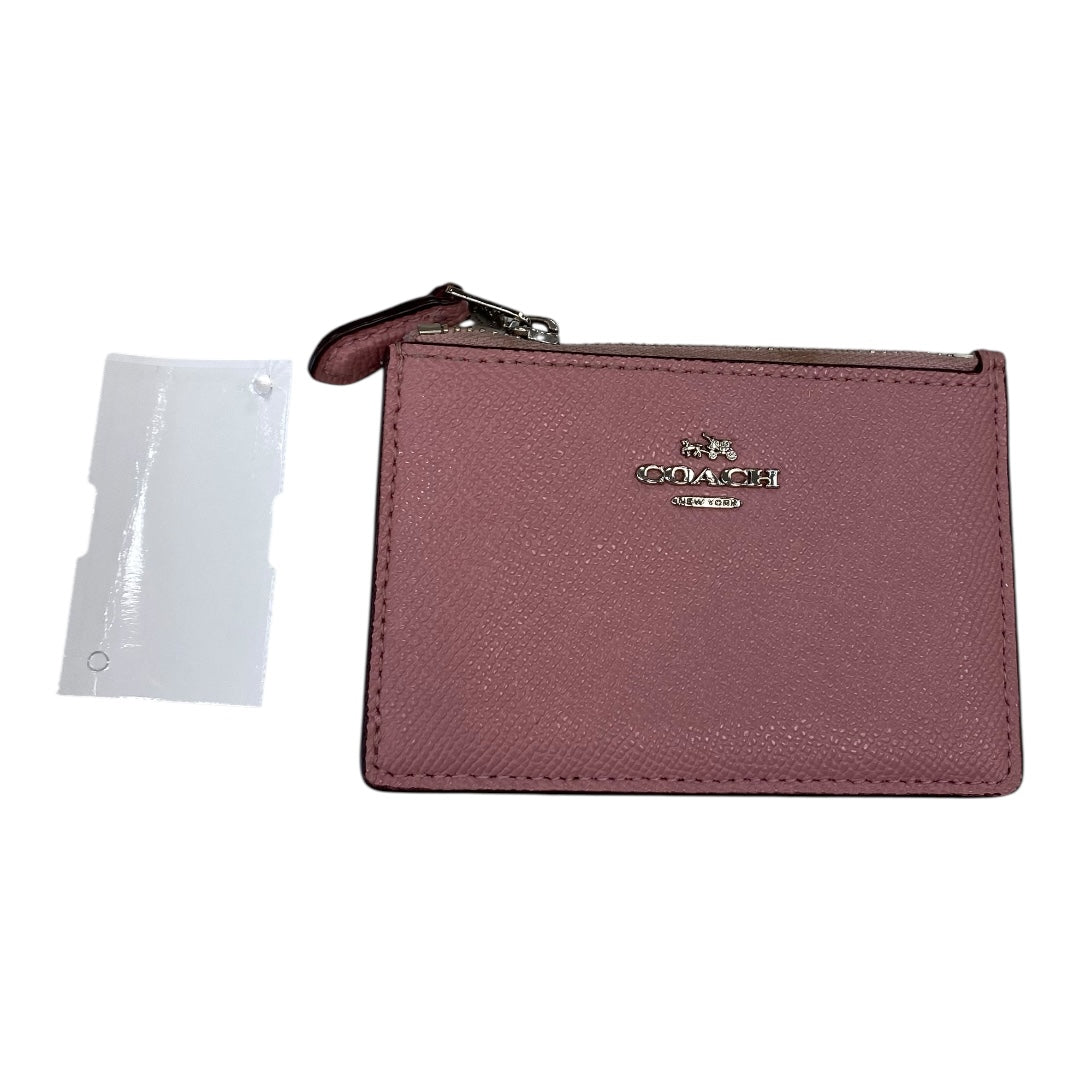 Id/Card Holder Designer By Coach In Pink