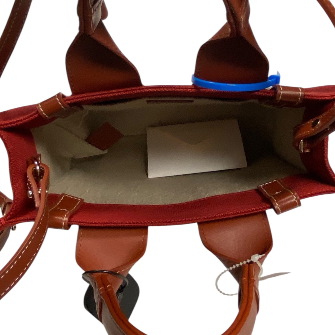 Handbag Luxury Designer By Chloe In Brown & Red, Size:Small