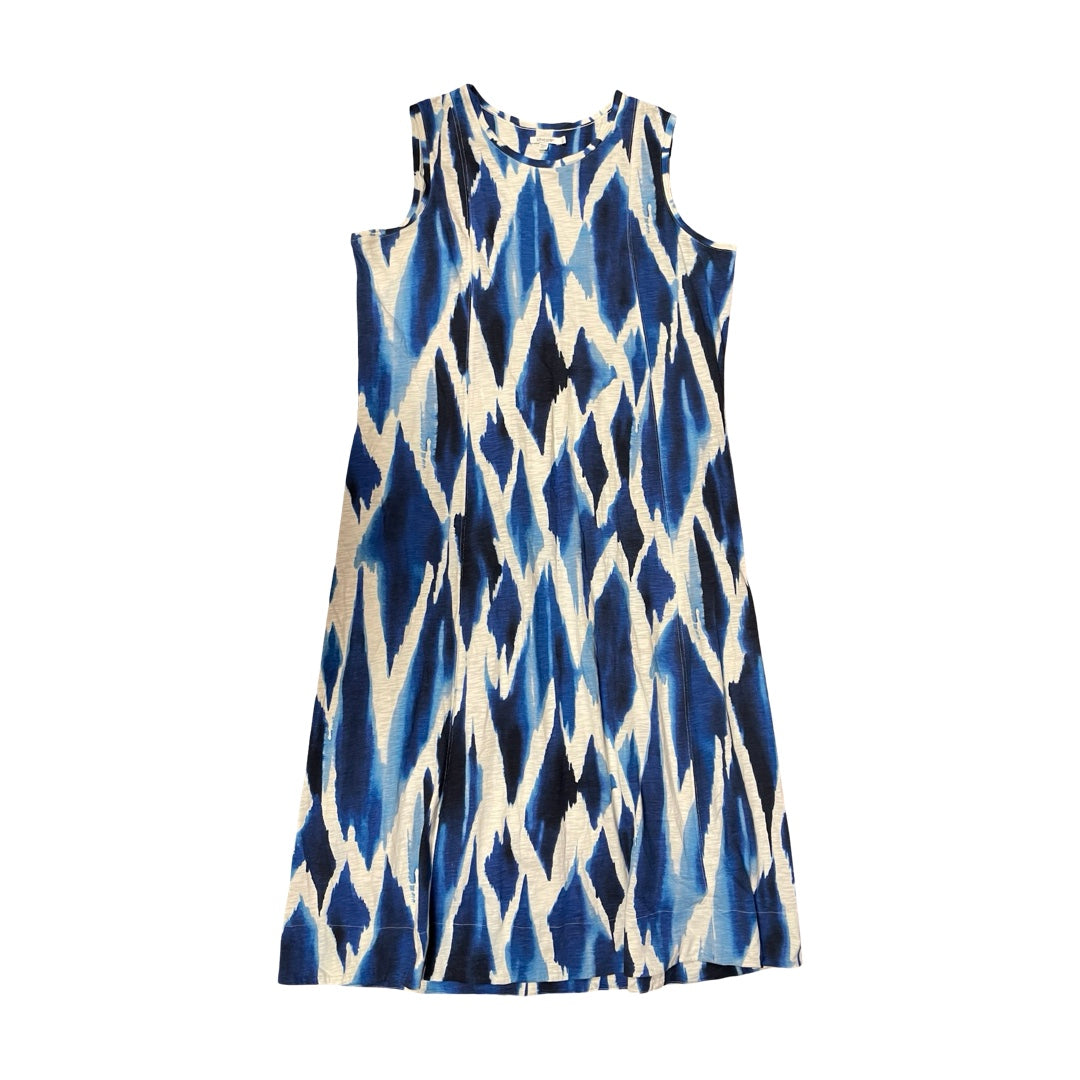 chico's casual maxi dresses Dress Casual Maxi By Chicos In Blue & White, Size:S