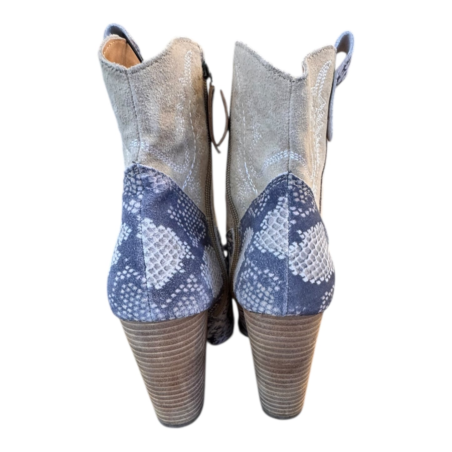 Boots Ankle Heels By Dingo In Animal Print, Size:8