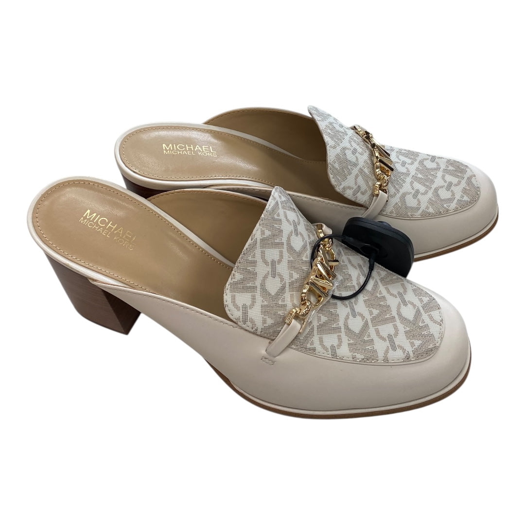 Shoes Heels Block By Michael By Michael Kors In Tan, Size:8