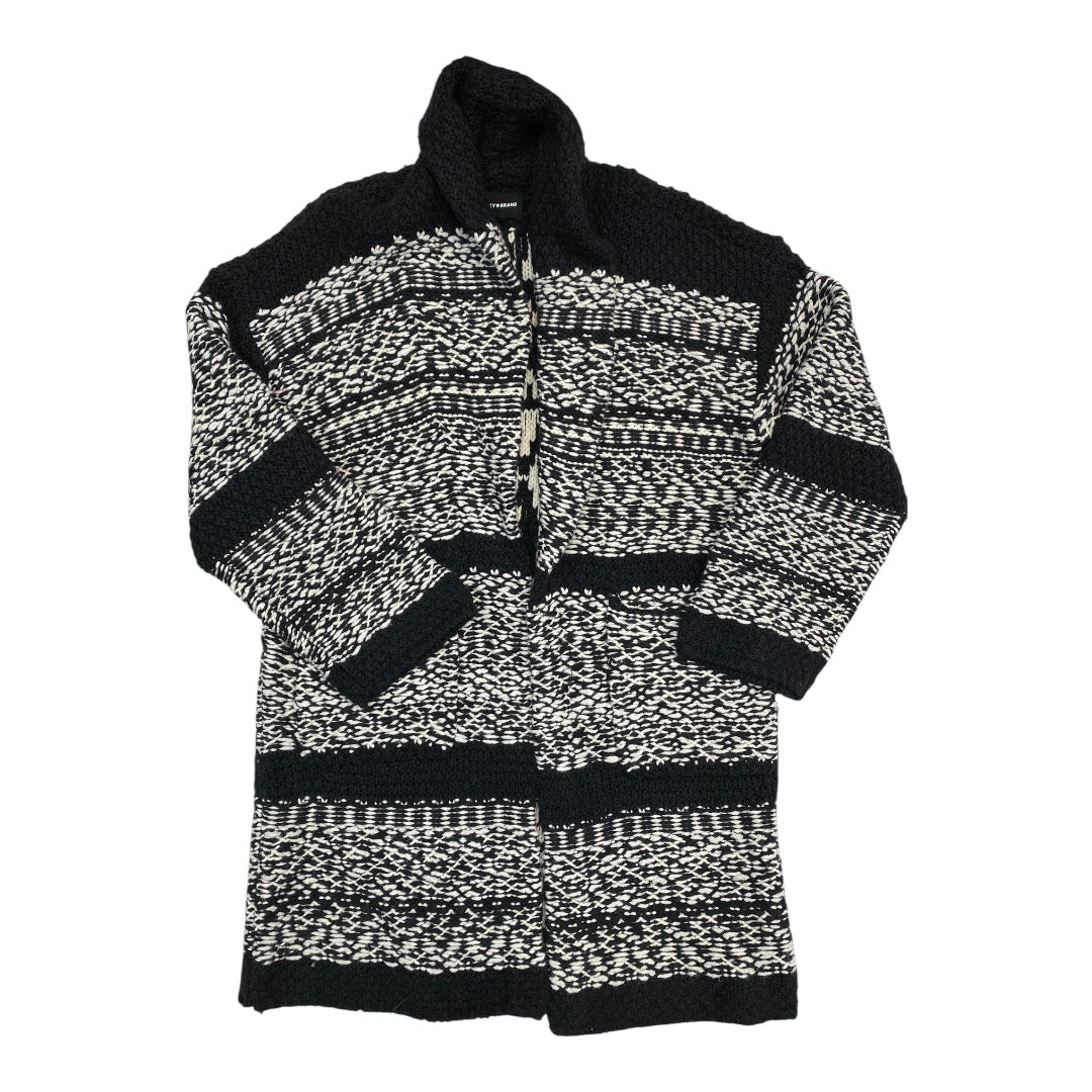 Sweater Cardigan By Lucky Brand In Black & White, Size:Xs