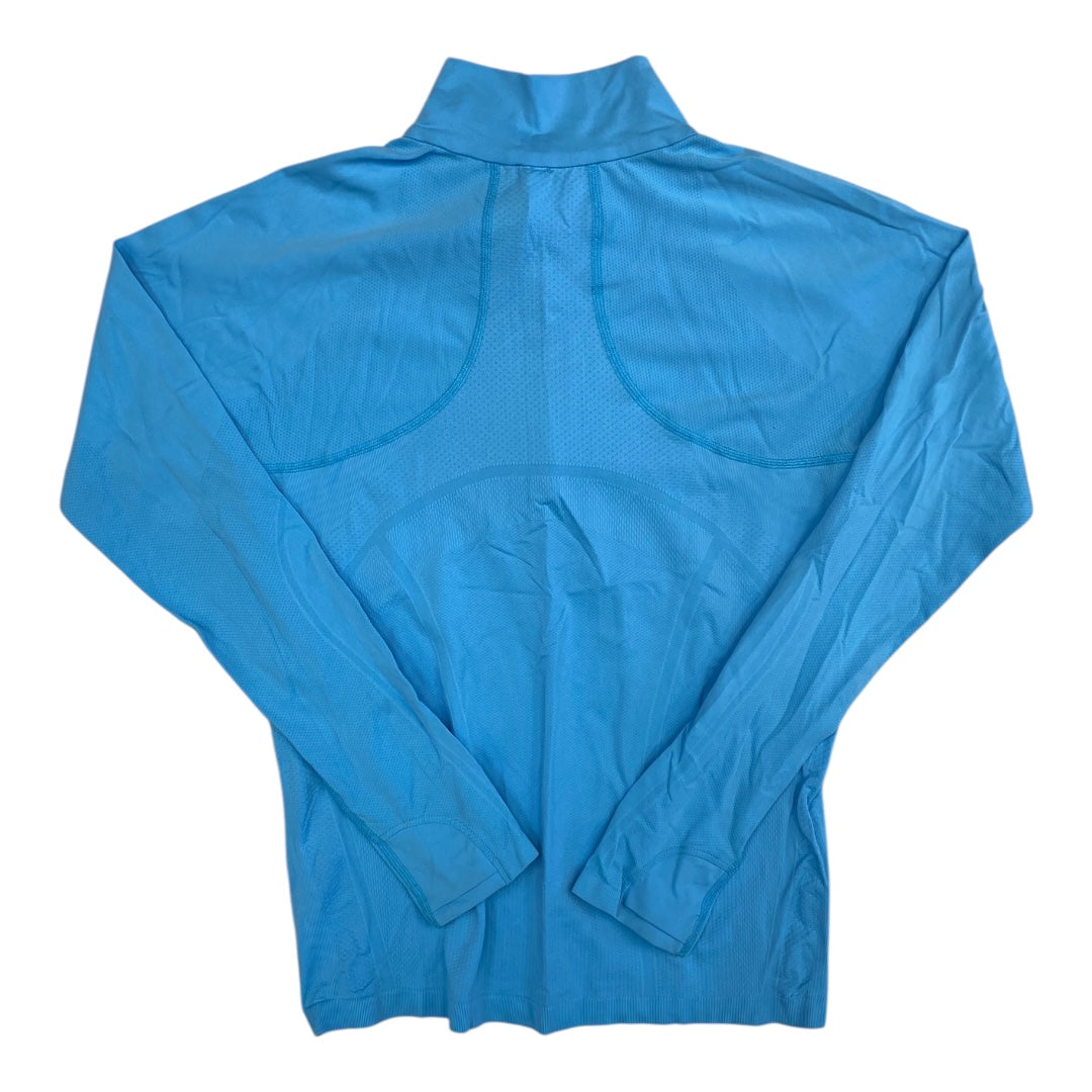 Athletic Top Ls Collar By Athleta In Blue, Size:L