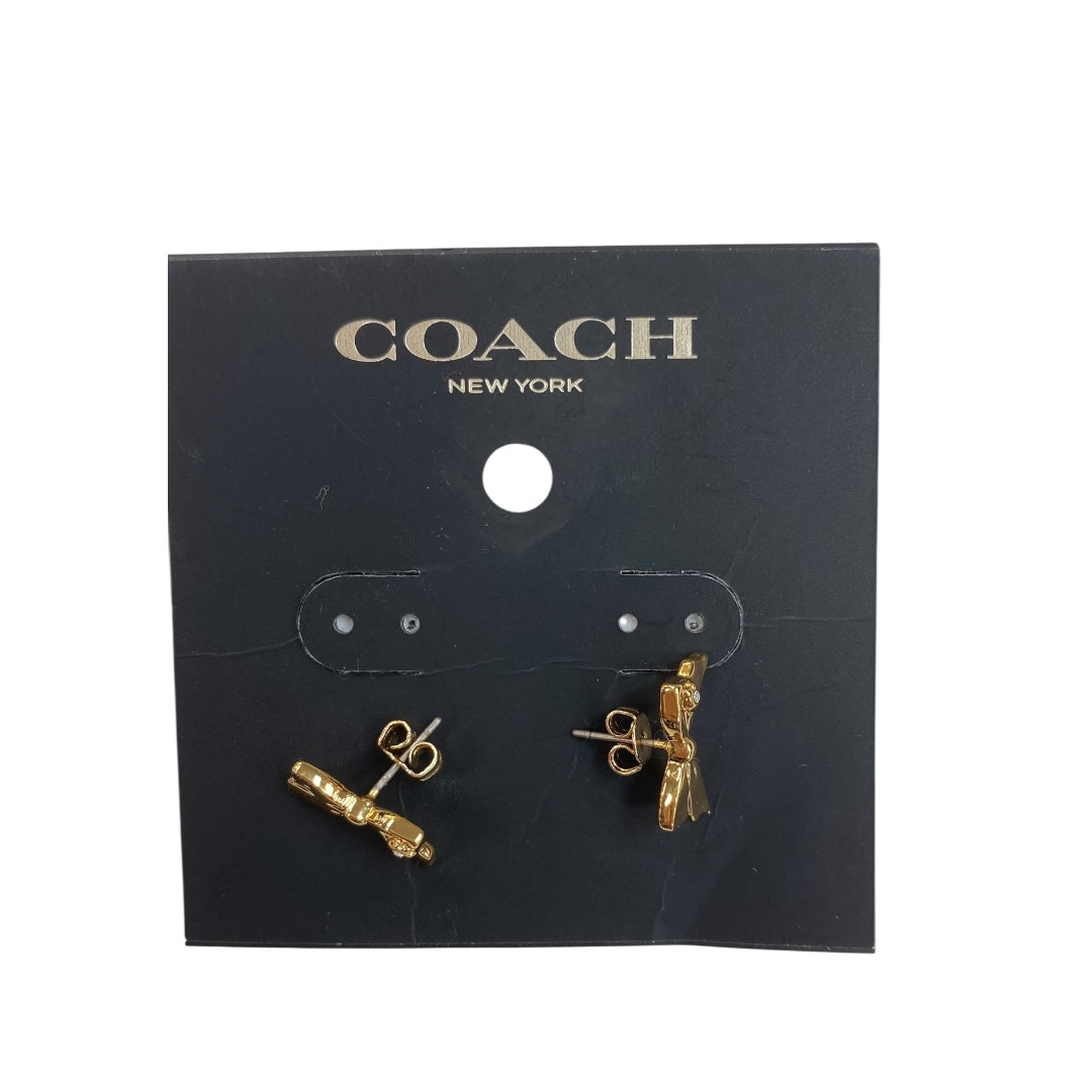Earrings Designer By Coach In Gold