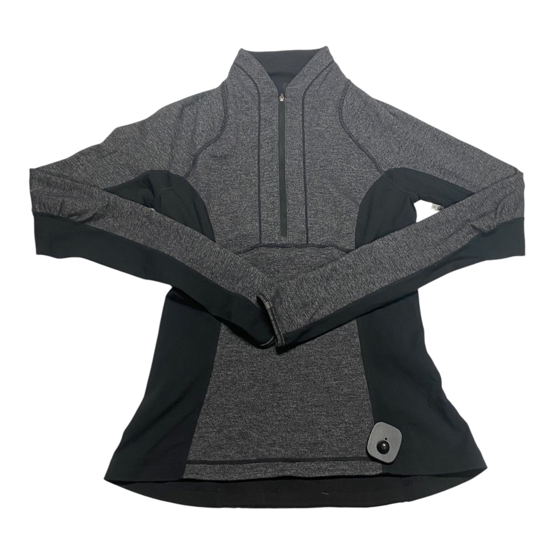 Athletic Top Ls Collar By Lululemon In Grey, Size:S