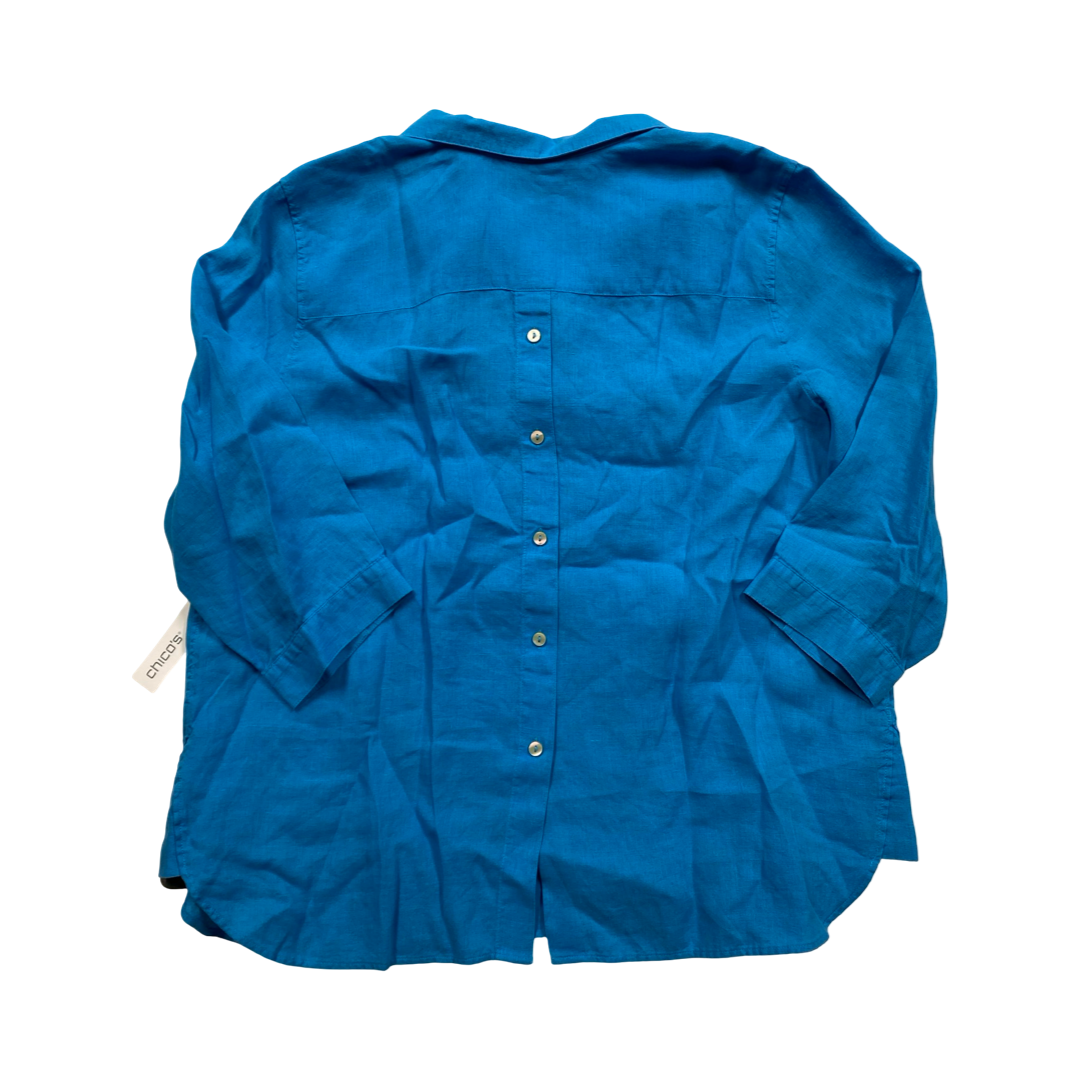 Top Ls By Chicos In Blue, Size:16