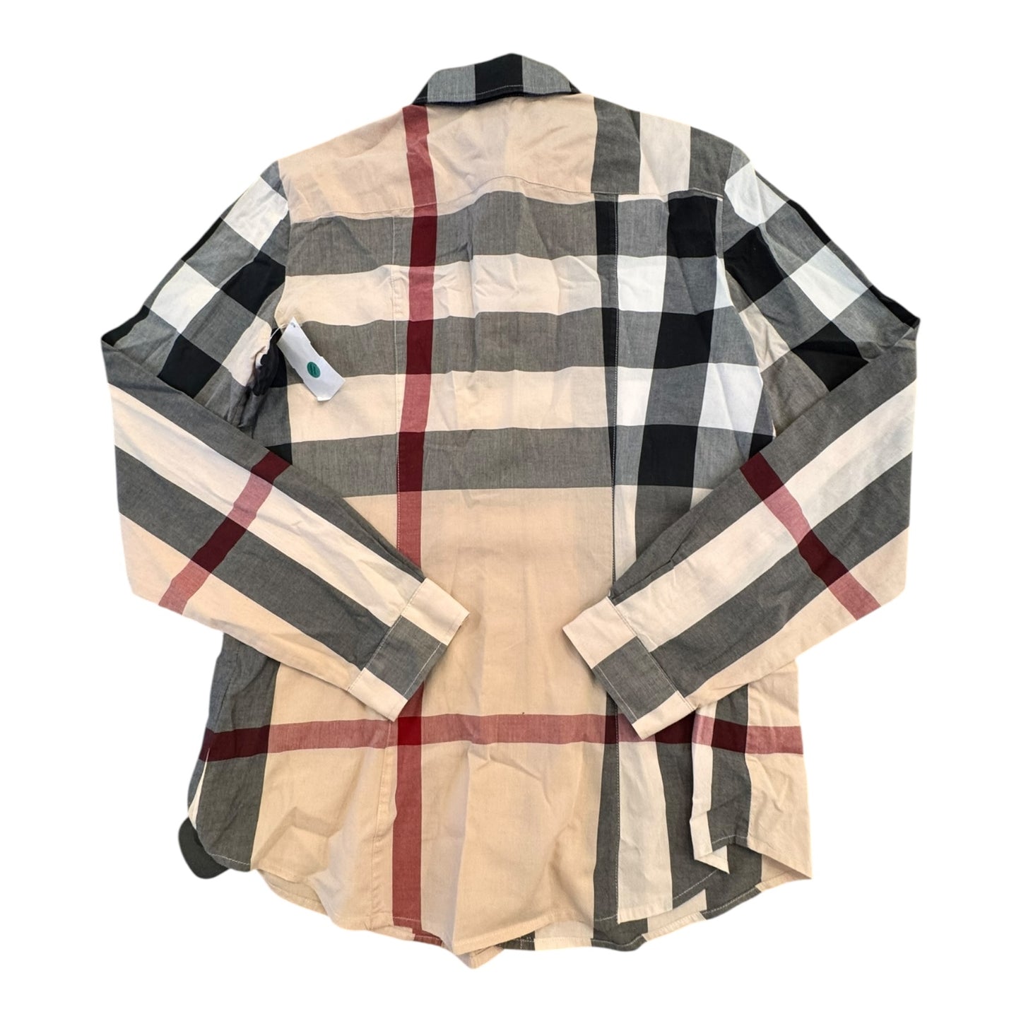 Top Ls Luxury Designer By Burberry In Plaid Pattern, Size:Xs