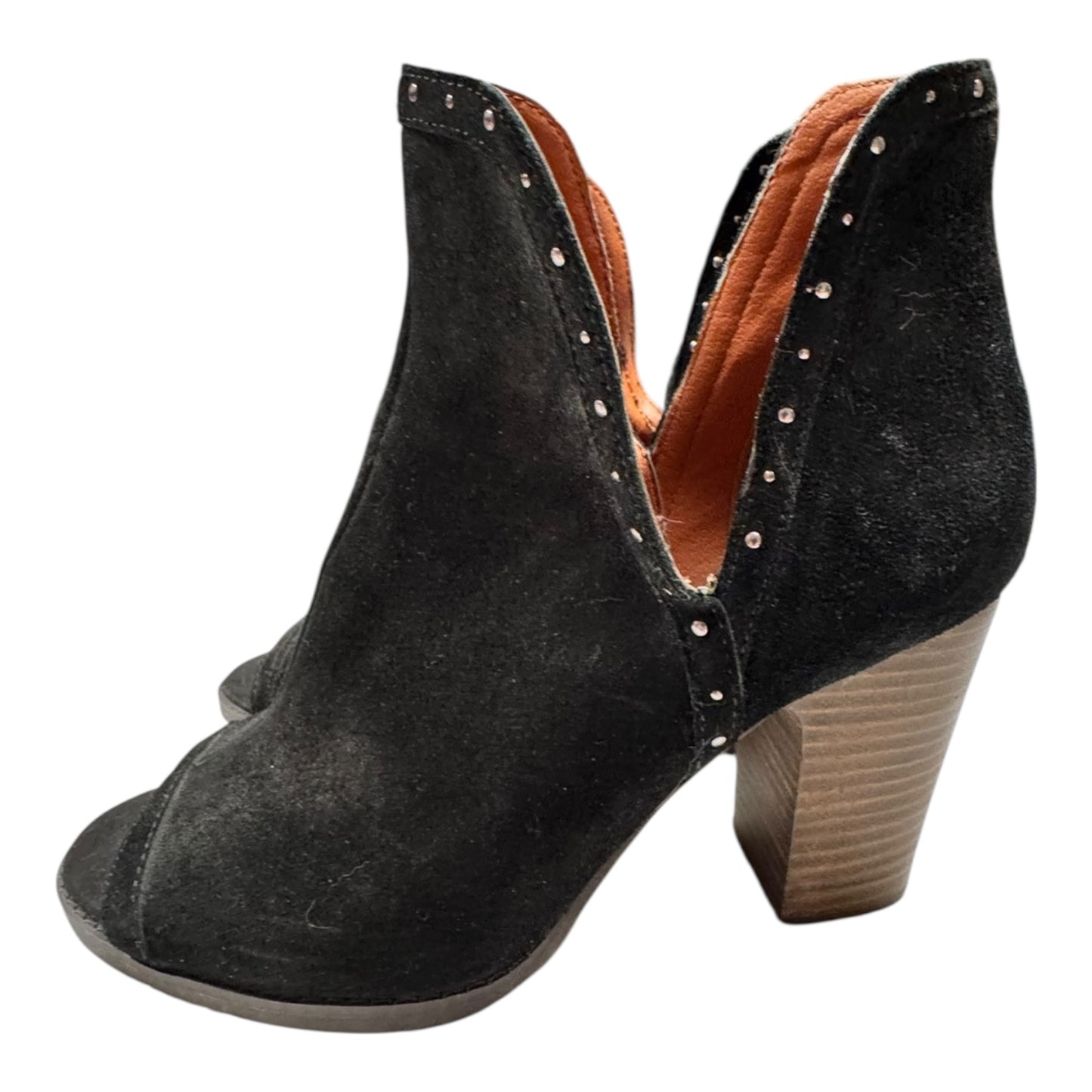 Sandals Heels Block By Lucky Brand In Black, Size:8.5