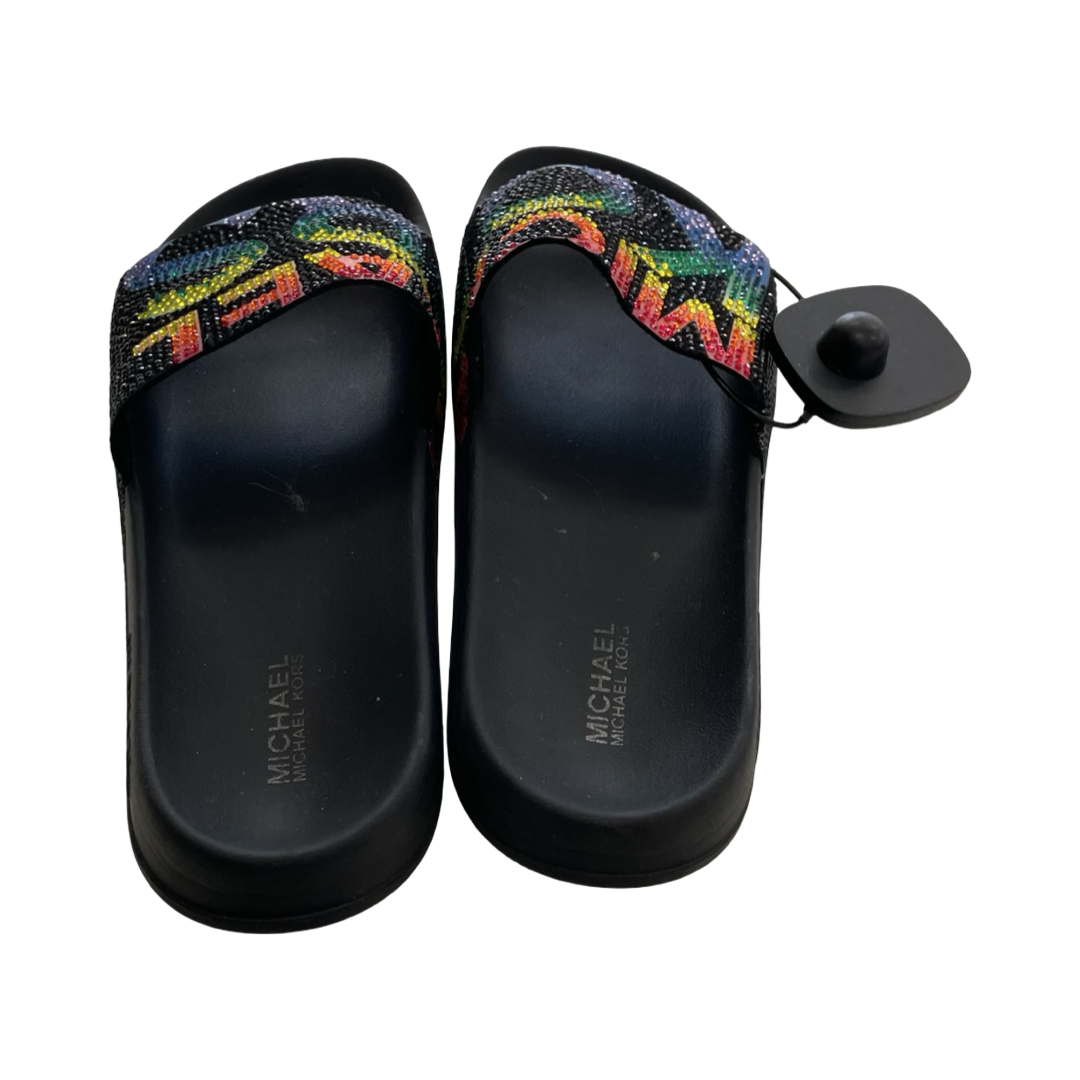 Sandals Flats By Michael By Michael Kors In Rainbow Print, Size:6
