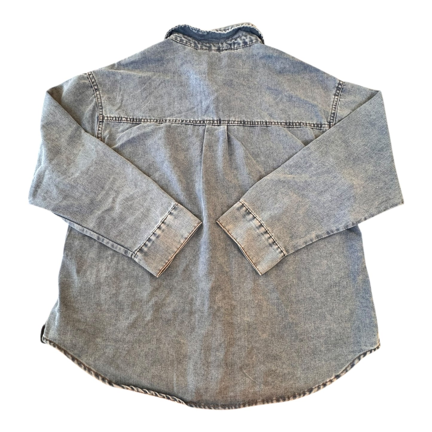 Blazer By CAVALINI In Blue Denim, Size:Xl