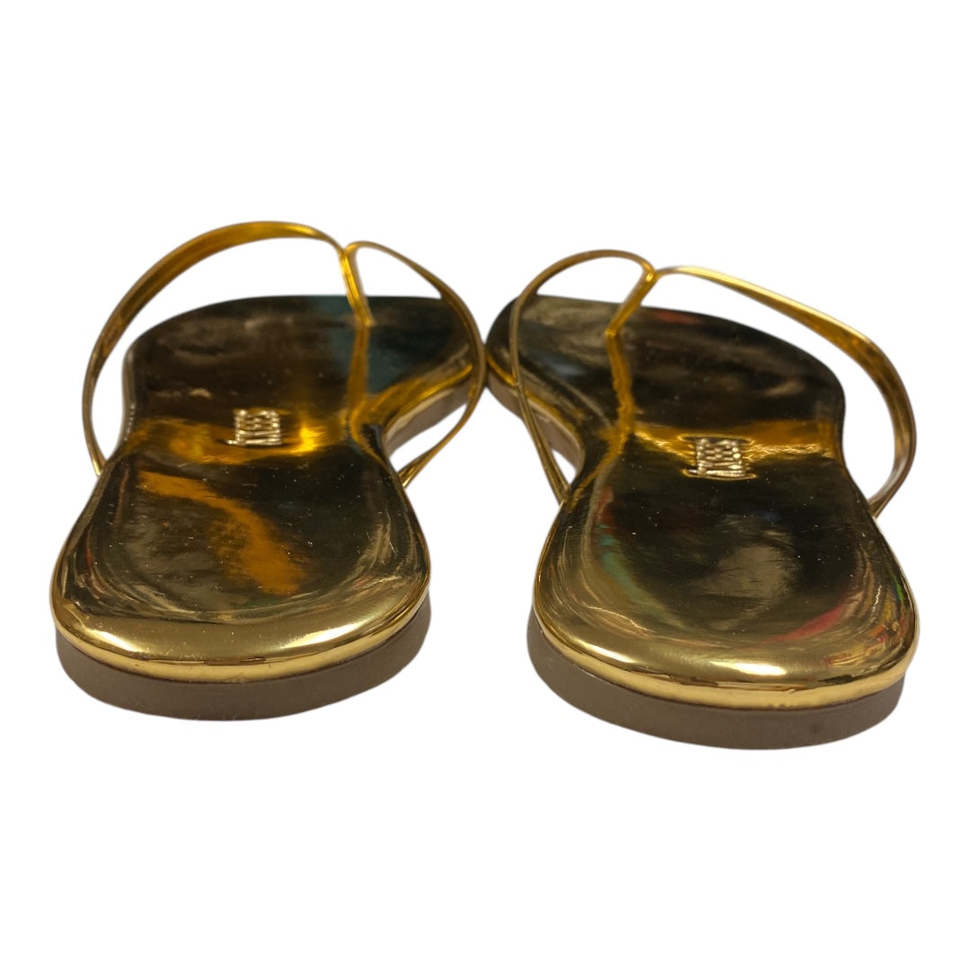 Sandals Flats By Cmc In Gold, Size:5