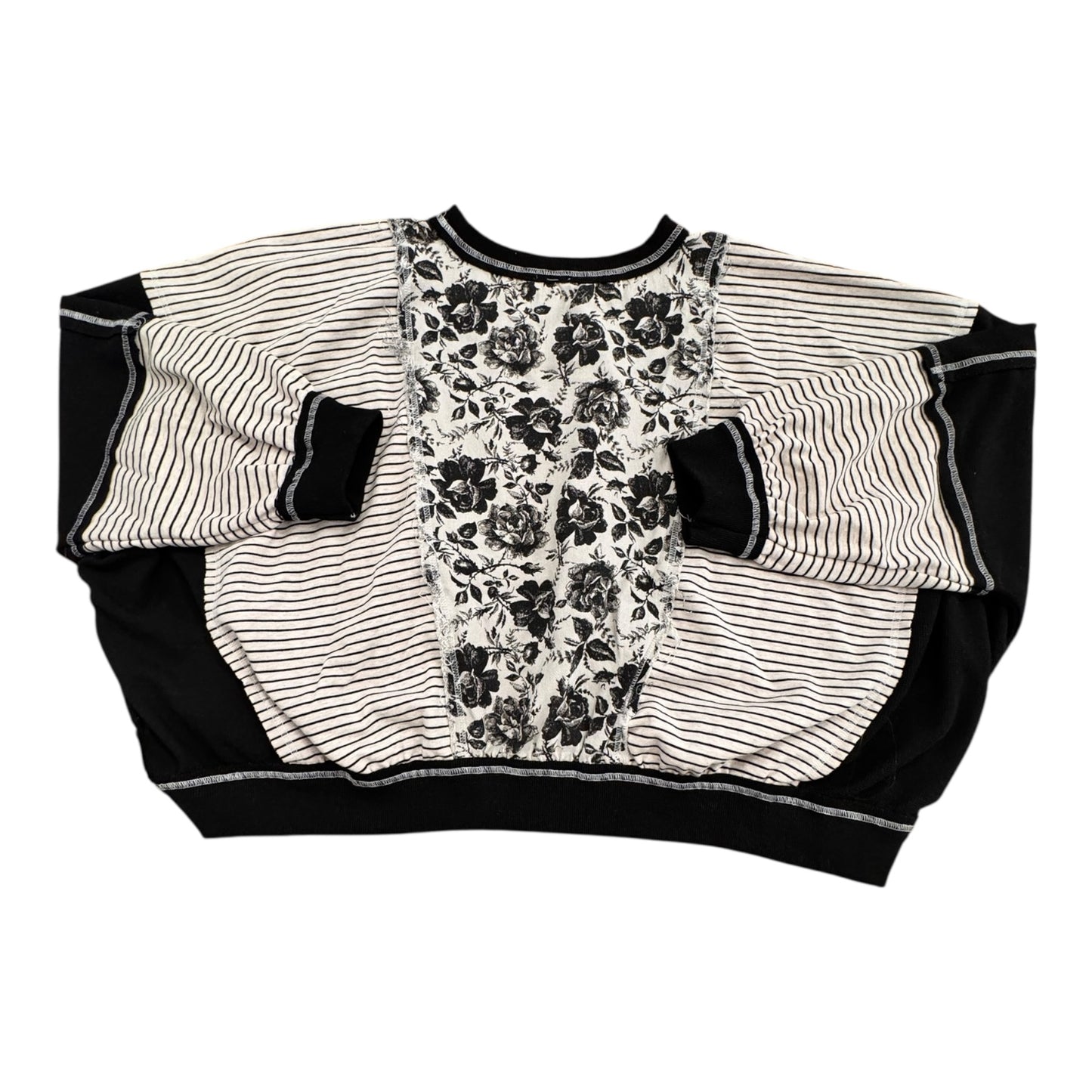 Top Ls By Bibi In Black & Cream, Size:Xl