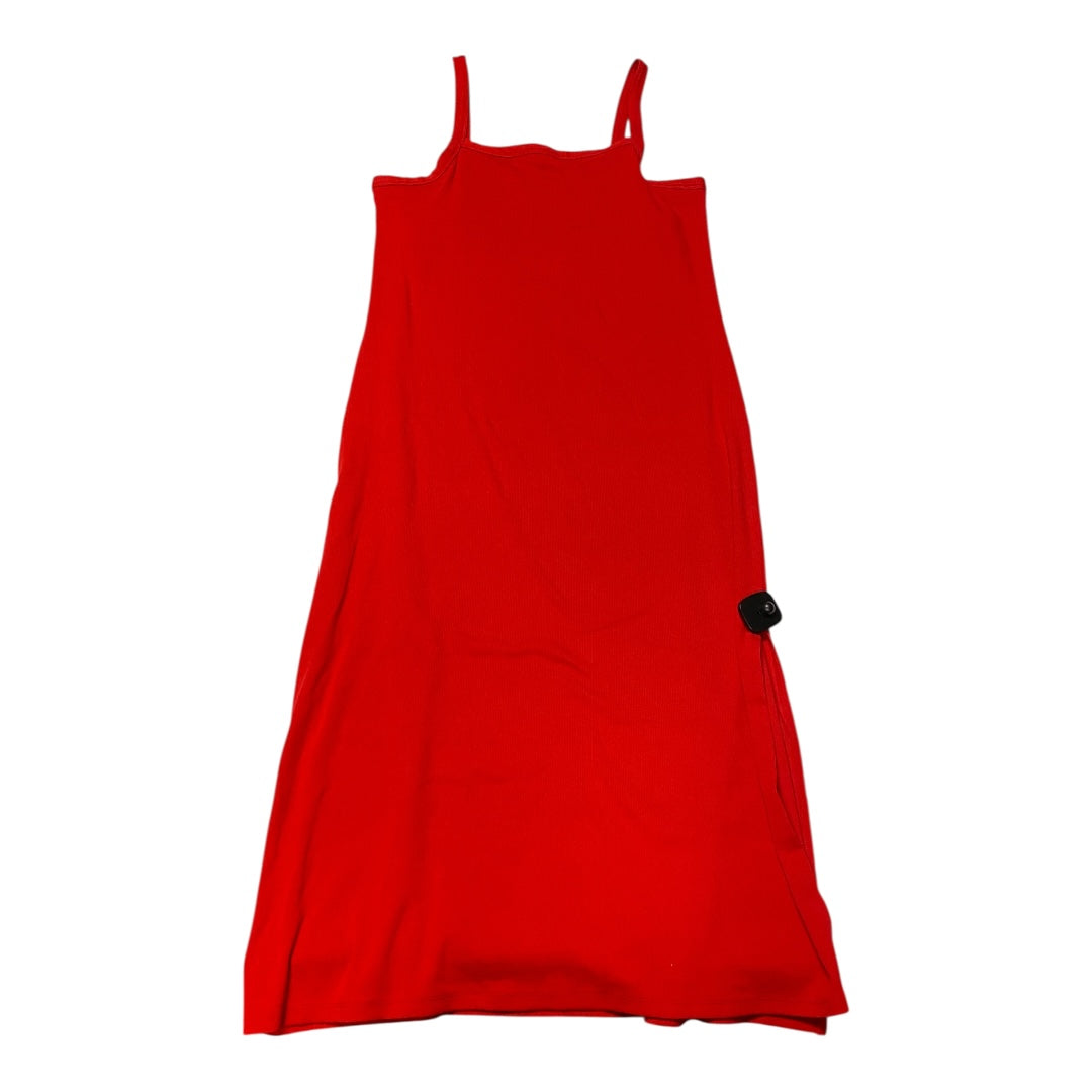 Dress Casual Midi By Loft In Red, Size:12P