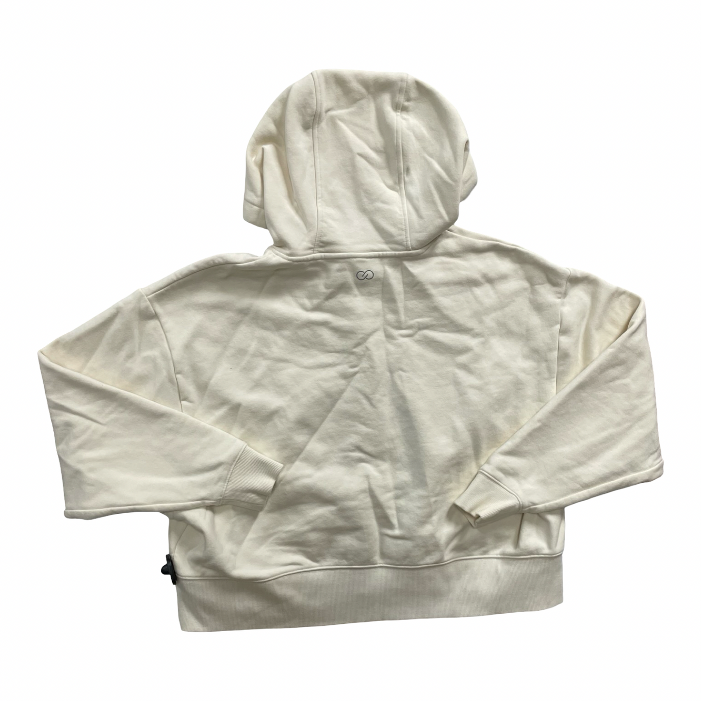 Athletic Sweatshirt Hoodie By Calia In Cream, Size:M
