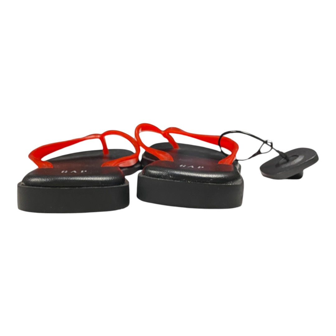 Sandals Flip Flops By Gap In Black & Red, Size:6