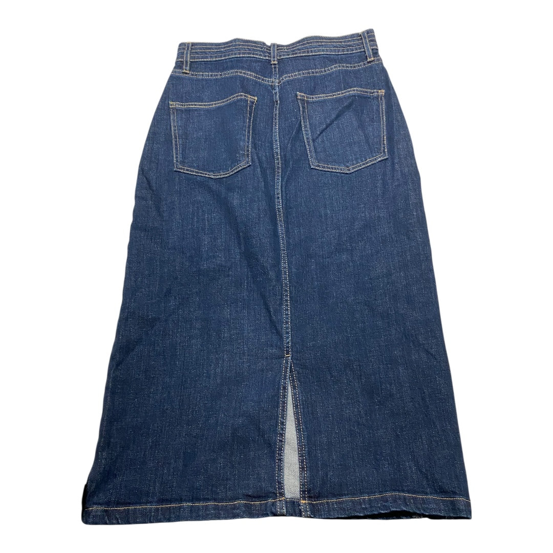 Skirt Midi By Pilcro In Blue Denim, Size:4