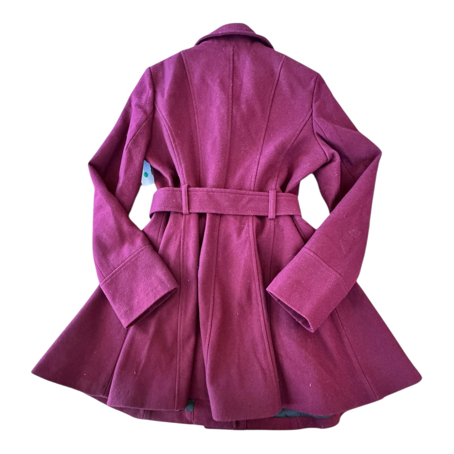 Coat Peacoat By Braetan In Maroon, Size:M