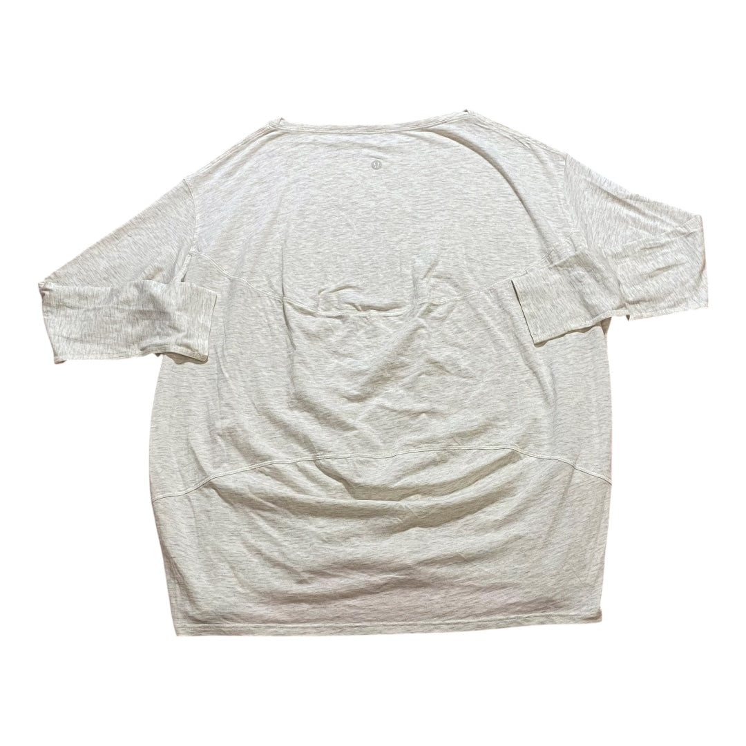 Athletic Top Ls Crewneck By Lululemon In Cream, Size:6