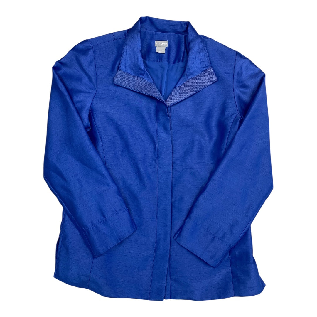 Blazer By Chicos In Blue, Size:M