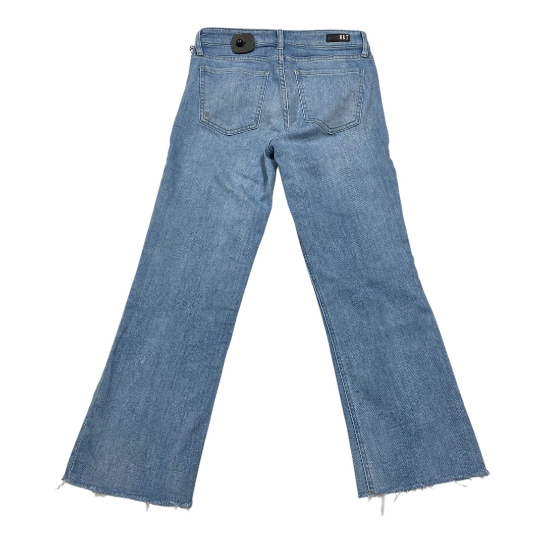 Jeans Straight By Kut In Blue Denim, Size:4