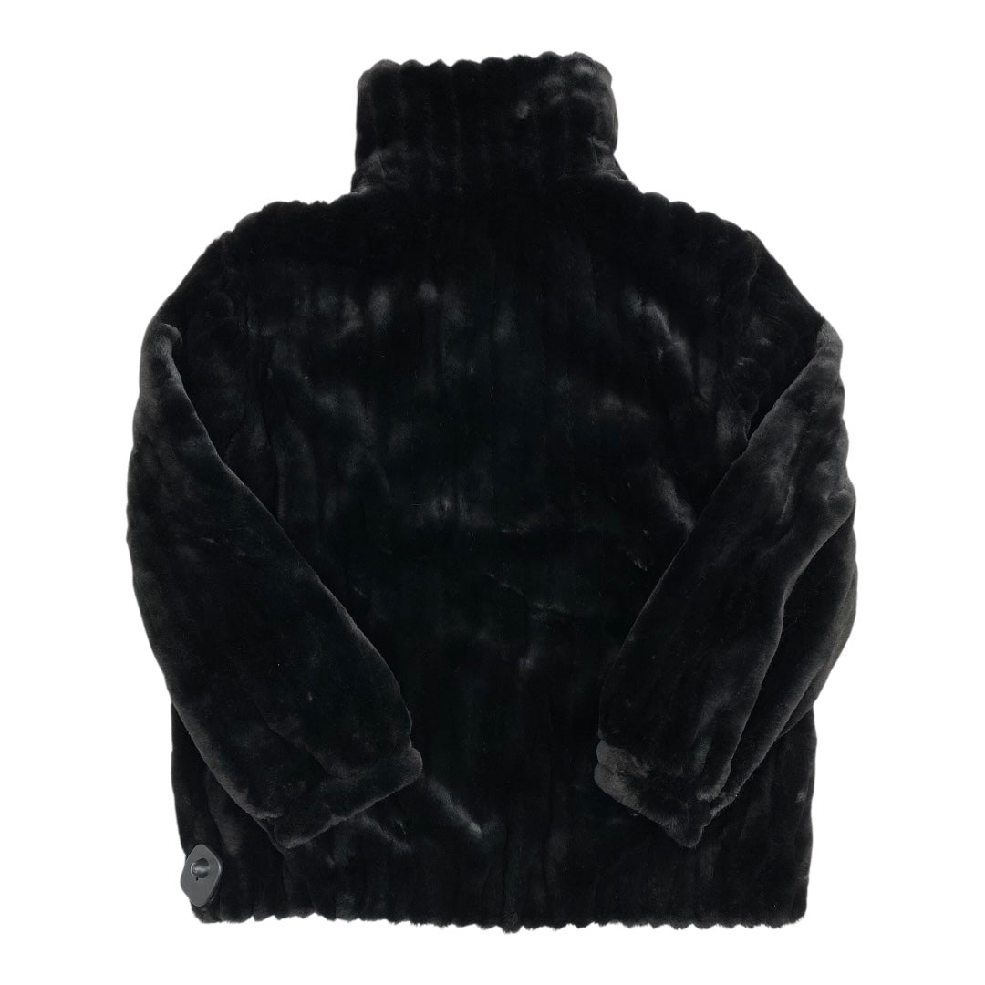 Coat Faux Fur & Sherpa By Gallery In Black, Size:L