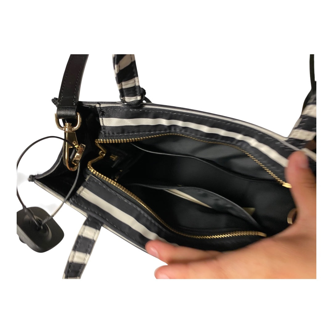 Handbag Designer By Kate Spade In Striped Pattern, Size:Medium