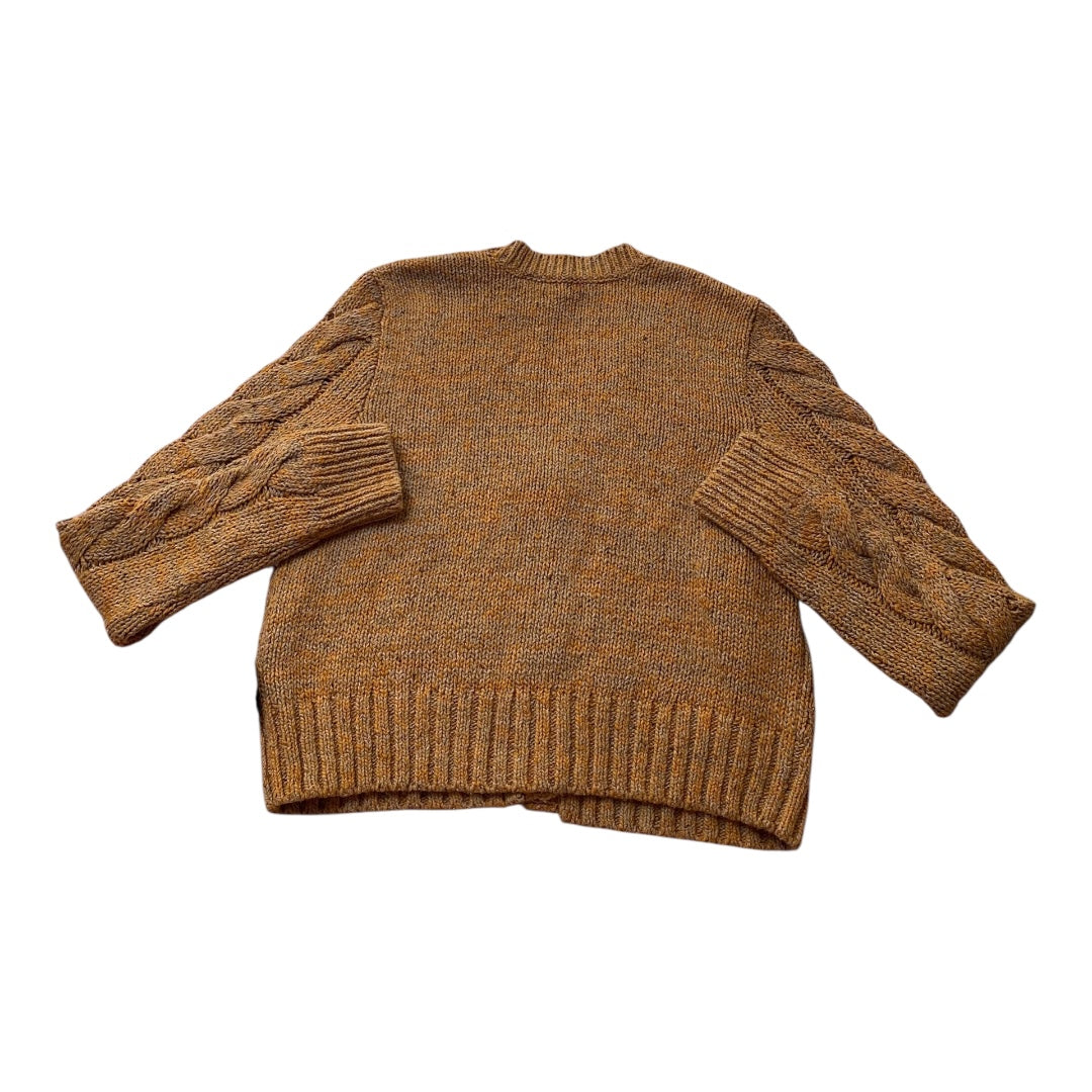 Sweater Cardigan By Cmb In Brown & Orange, Size:S