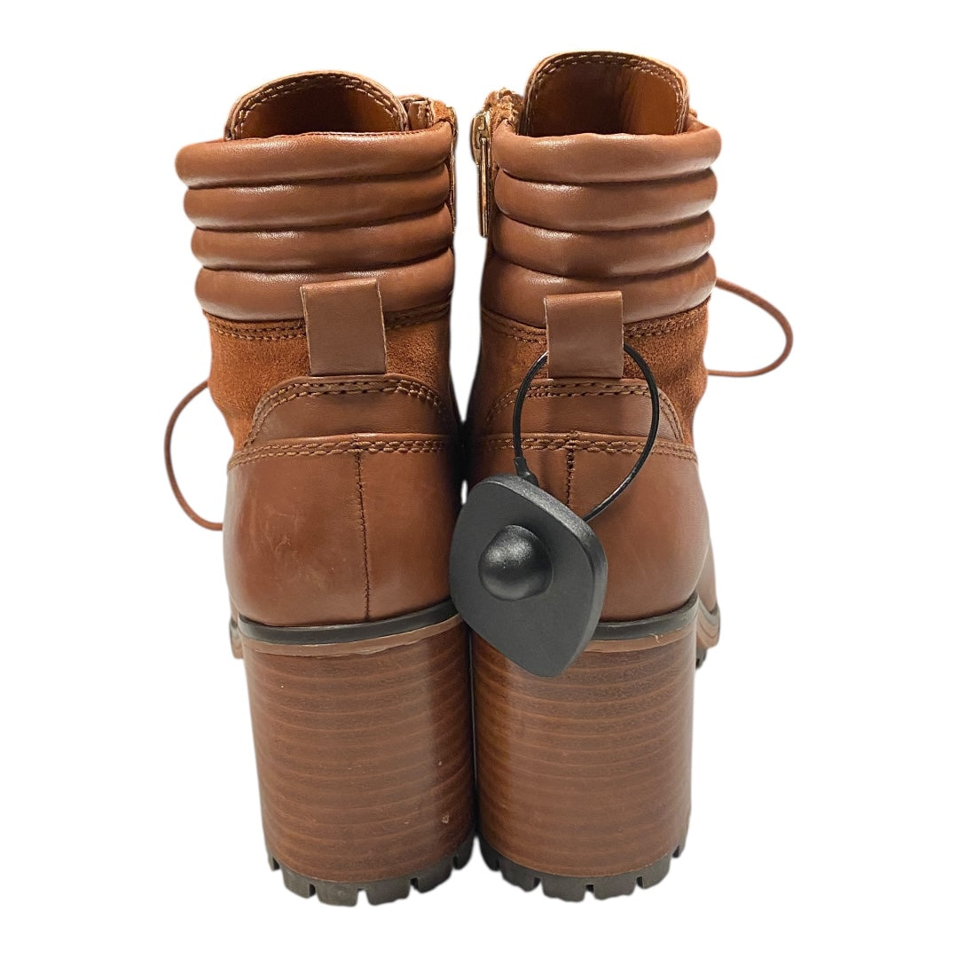 Boots Ankle Heels By Vince Camuto In Brown, Size:8