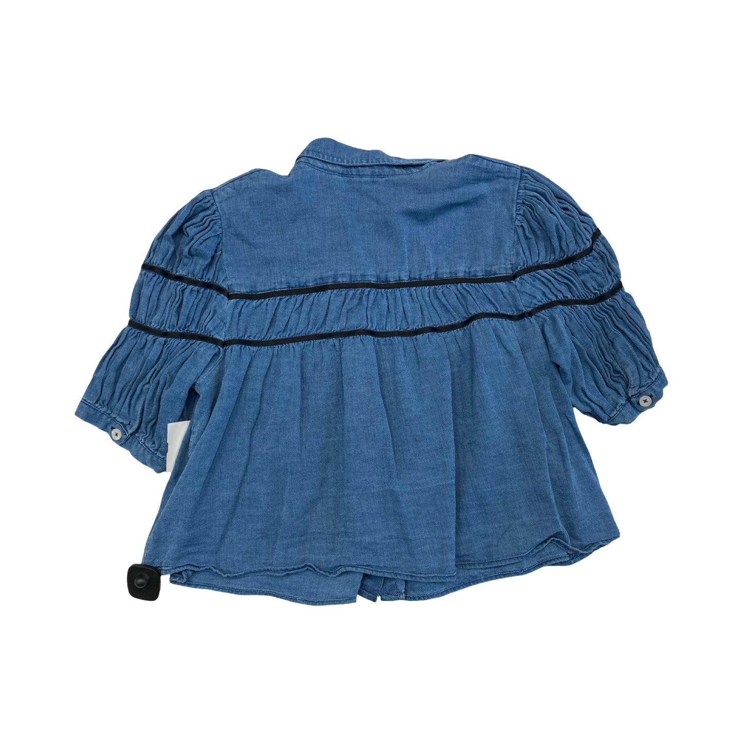 Top Ss By Maeve In Blue Denim, Size:Lp