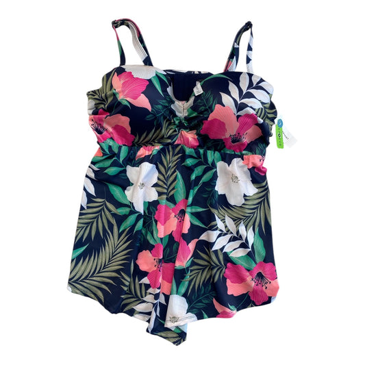 Swimsuit Top By Lane Bryant In Floral Print, Size:1X