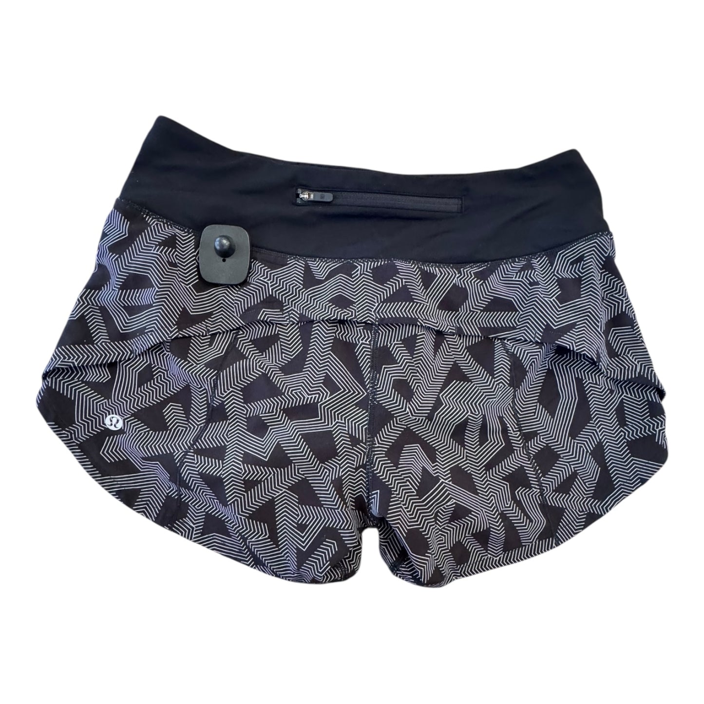 Athletic Shorts By Lululemon In Black & White, Size:6