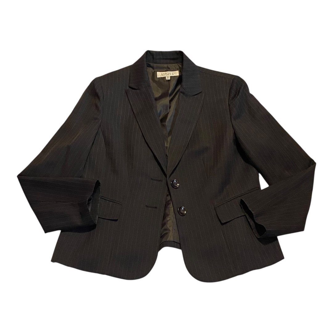 Blazer By Kasper In Striped Pattern, Size:14