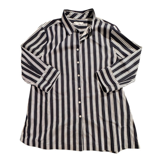 Top 3/4 Sleeve By Chicos In Striped Pattern, Size:16