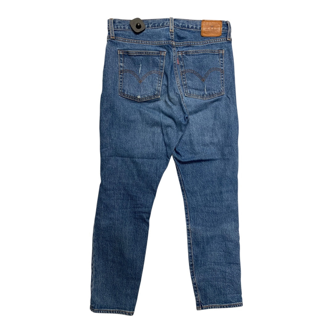 Jeans Straight By Levis In Blue Denim, Size:6