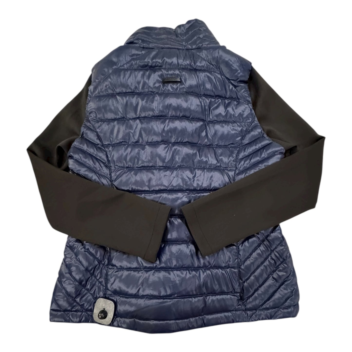 Jacket Puffer & Quilted By Calvin Klein Performance In Black & Blue, Size:S