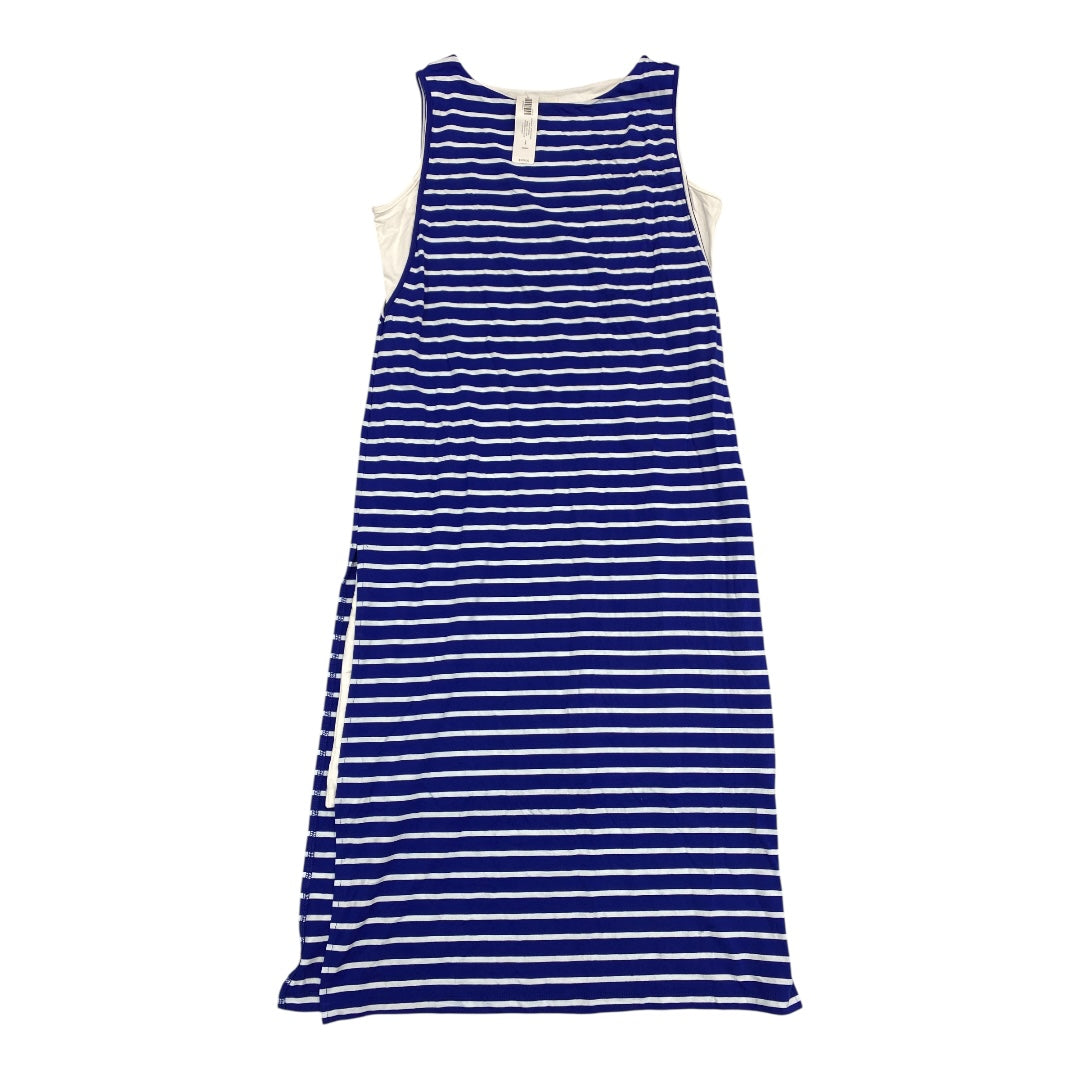 Dress Casual Maxi By Chicos In Blue & White, Size:M