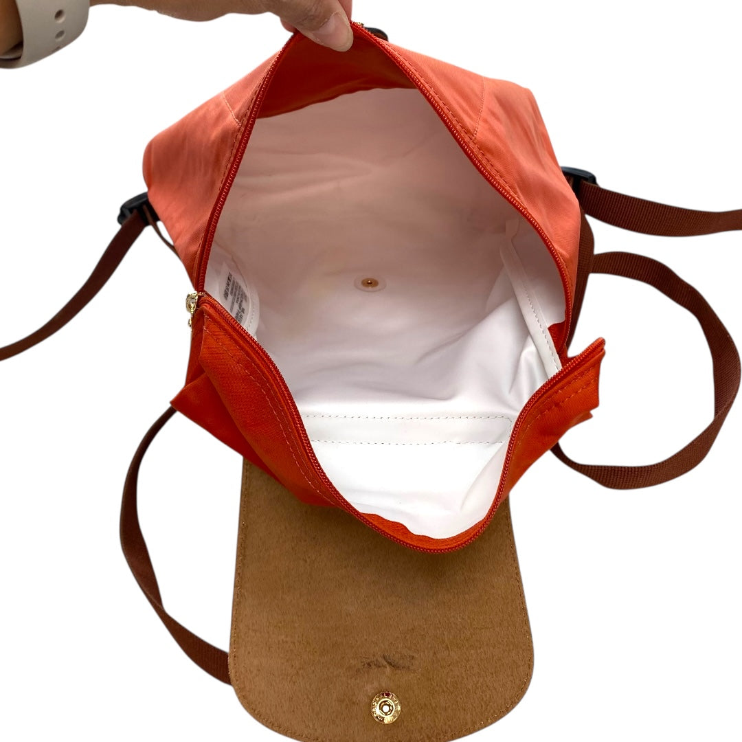 Handbag Designer By Longchamp In Orange, Size:Medium