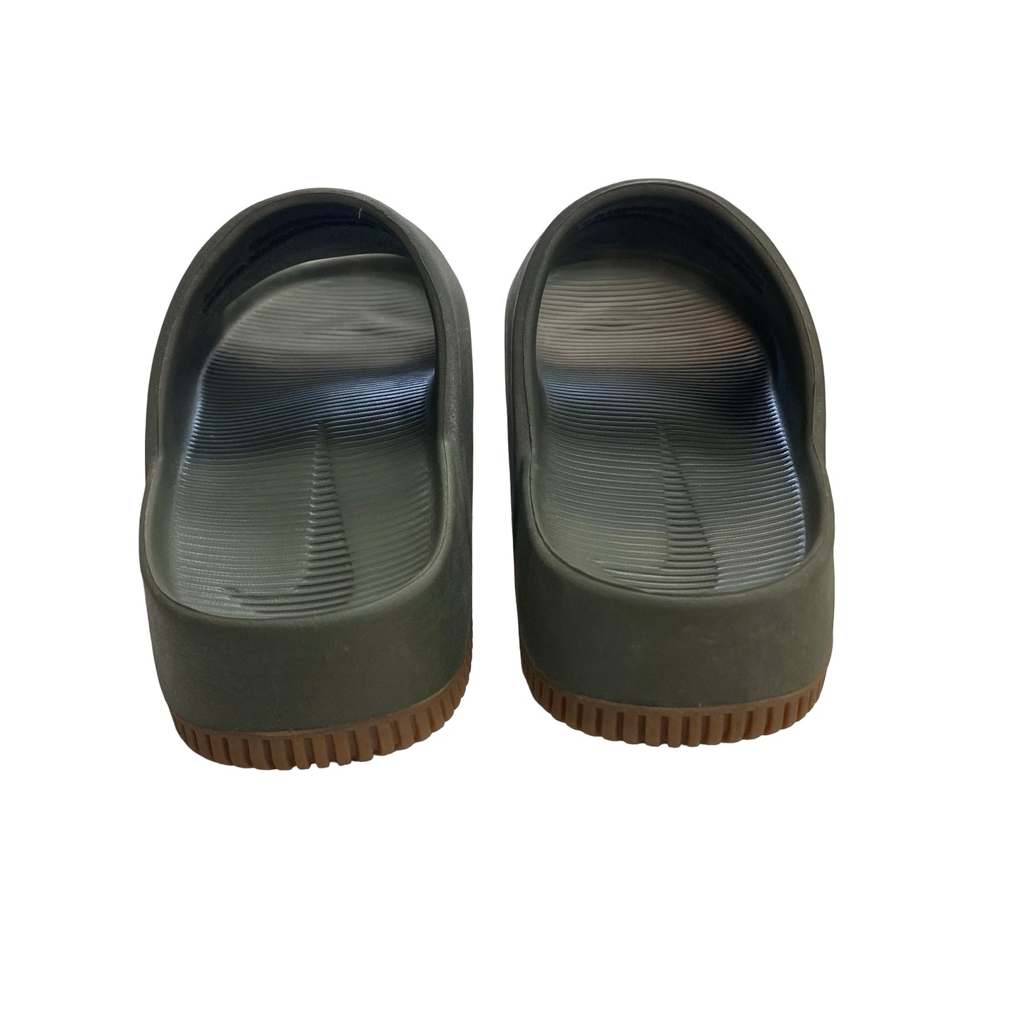 Sandals Heels Block By Nike In Green, Size:10