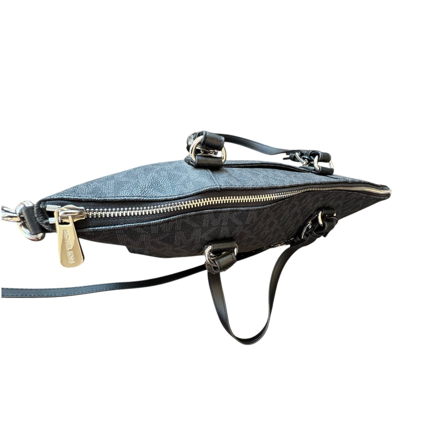 Handbag Designer By Michael Kors In Black & Grey, Size:Large