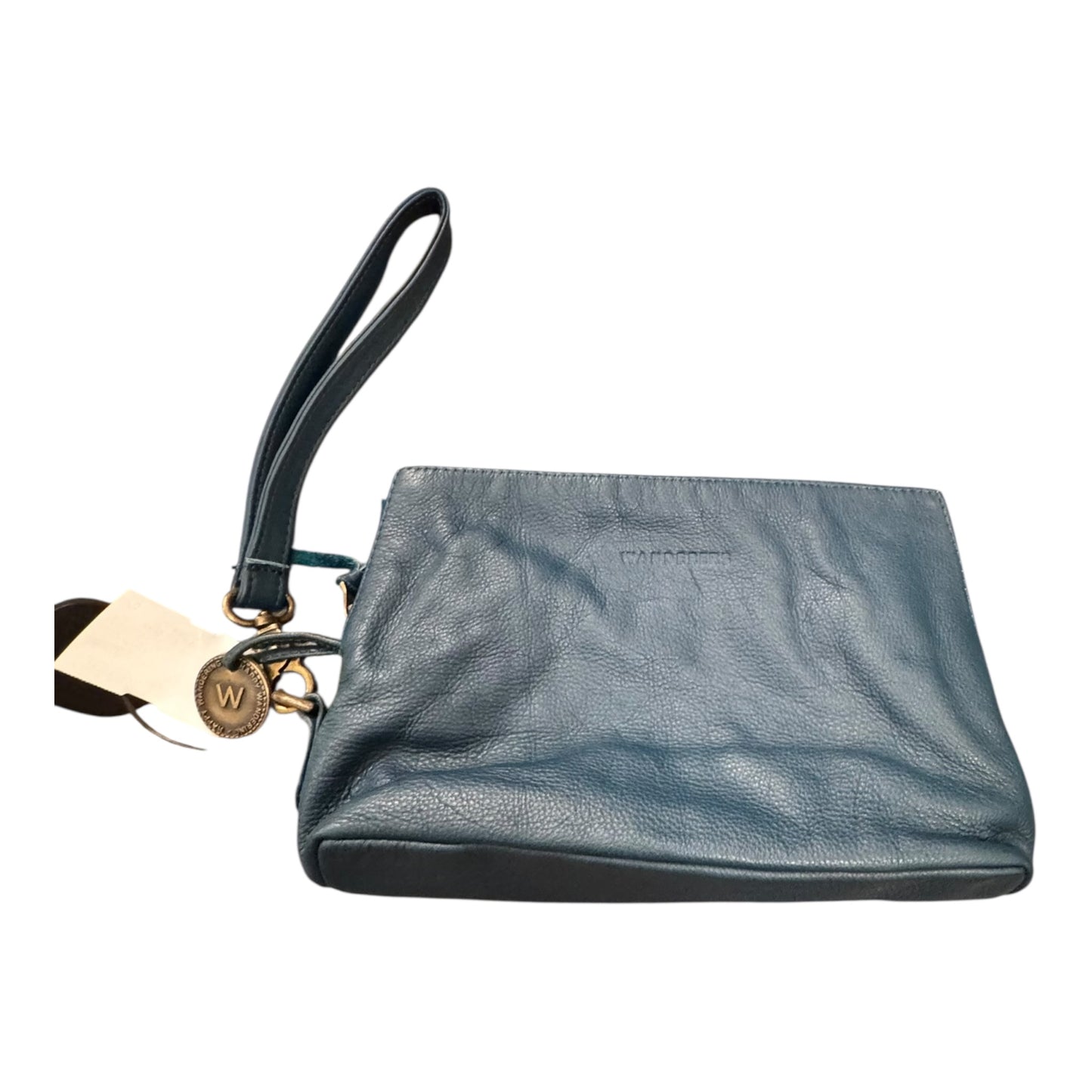 Wristlet Leather By WANDERERS TRAVEL CO In Teal, Size:Large