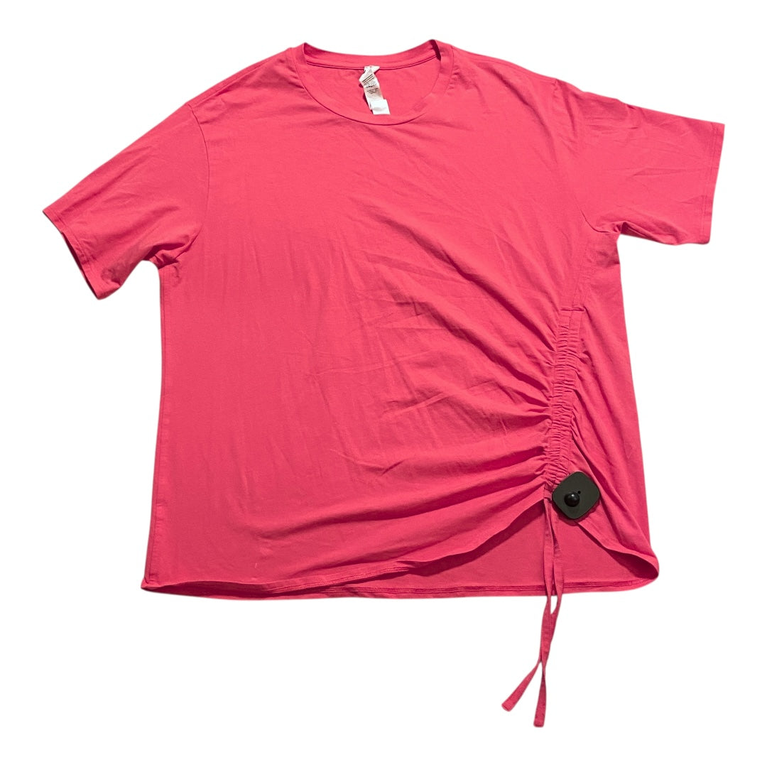Athletic Top Ss By Lululemon In Pink, Size:M