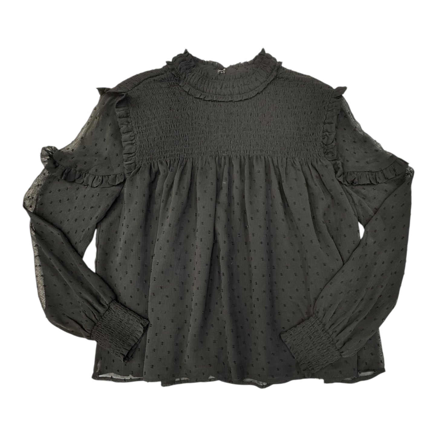 Top Ls By English Factory In Black, Size:Xs